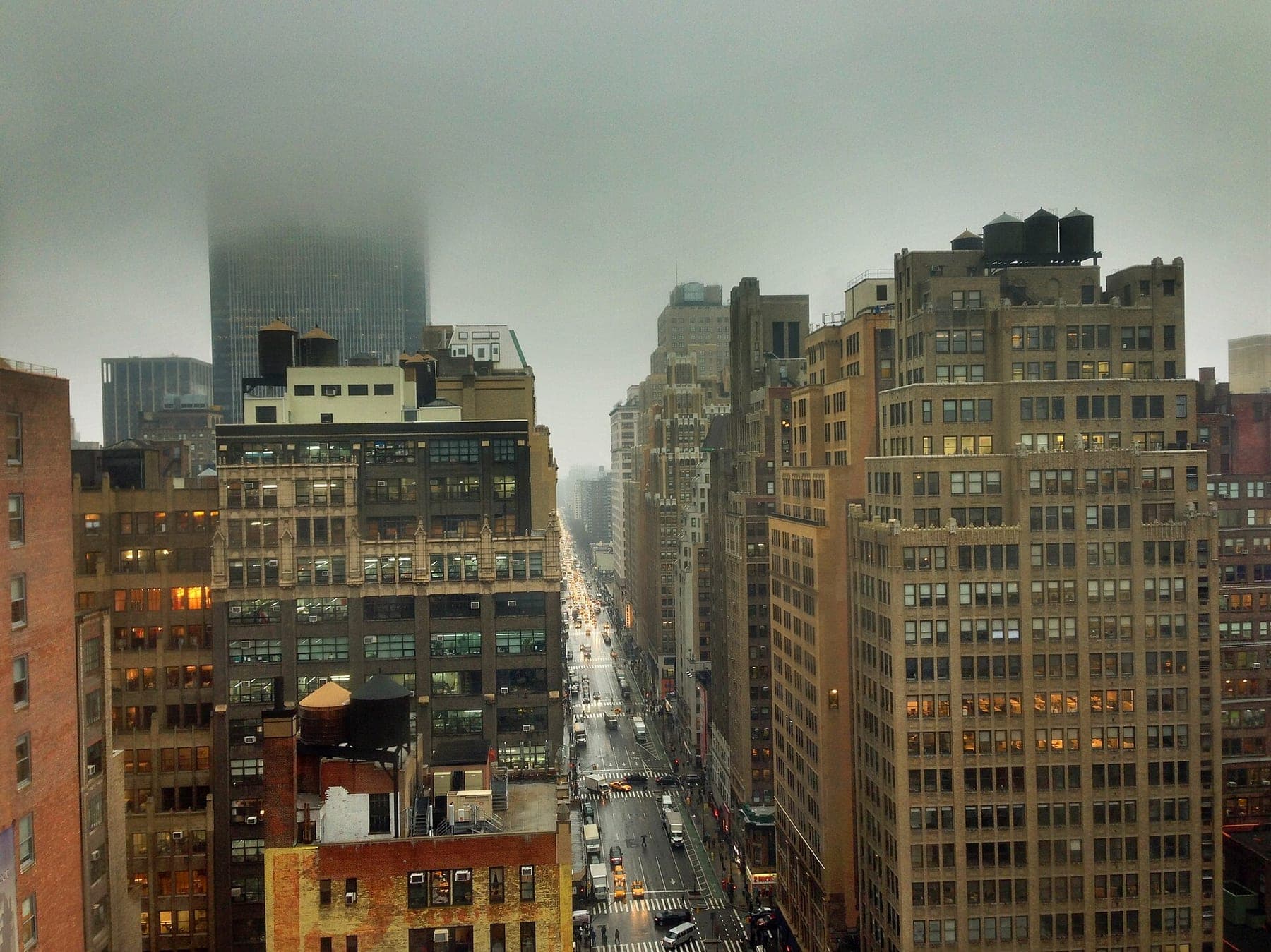 New York City - Fog in the Garment District, January 16. 2013