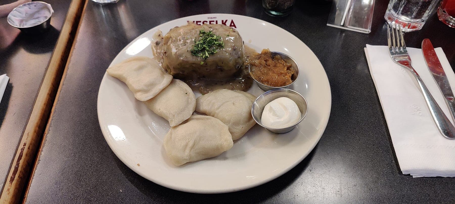 Vegetarian plate at Veselka restaurant 2