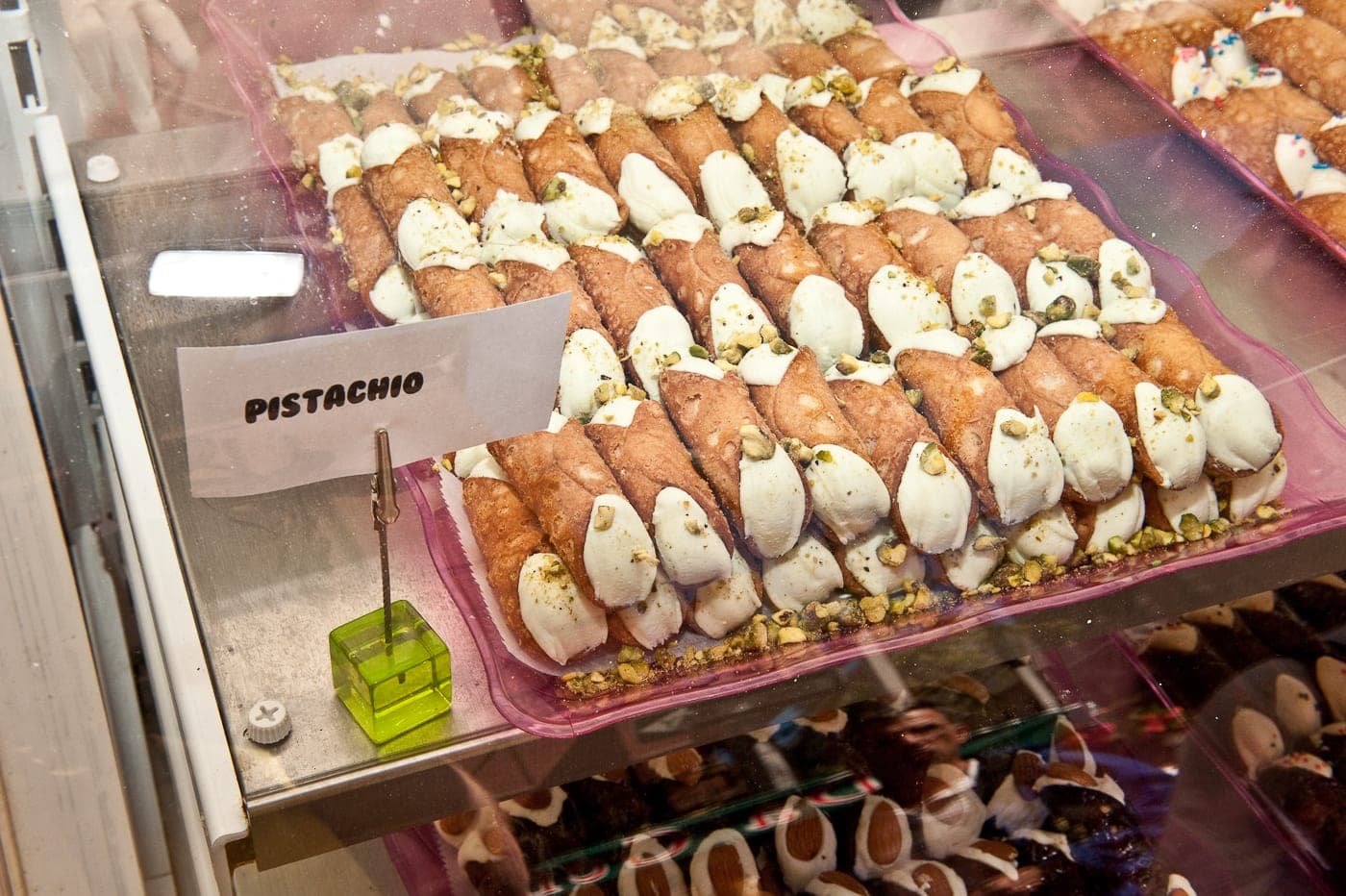 Pistacchio Cannoli on display at the Feast of San Gennaro, Little Italy, New York City